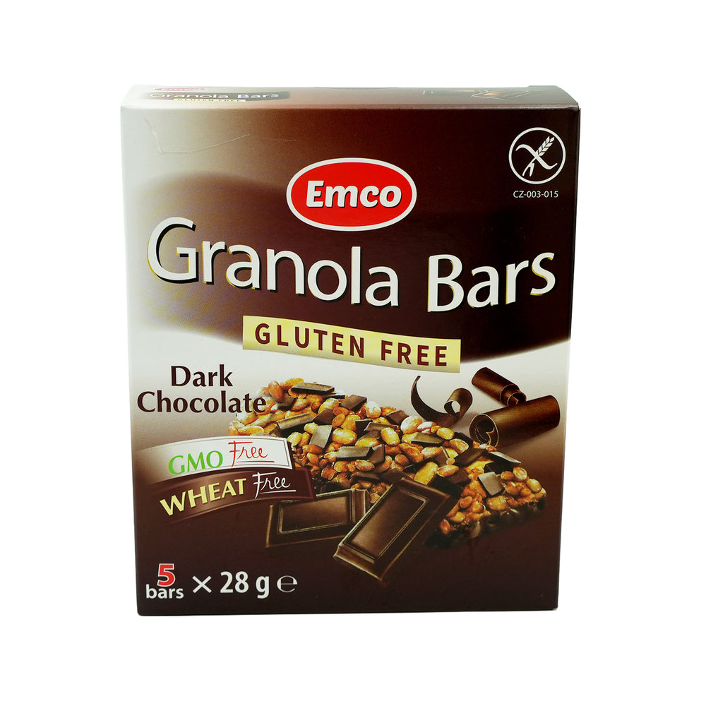Emco Gluten Free Granola Bars Dark Chocolate 28g x 5