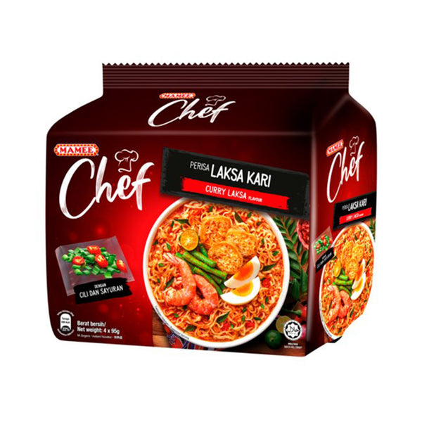 Mamee Chef Curry Laksa Flavour Instant Noodle 75g x 4 (highest price)