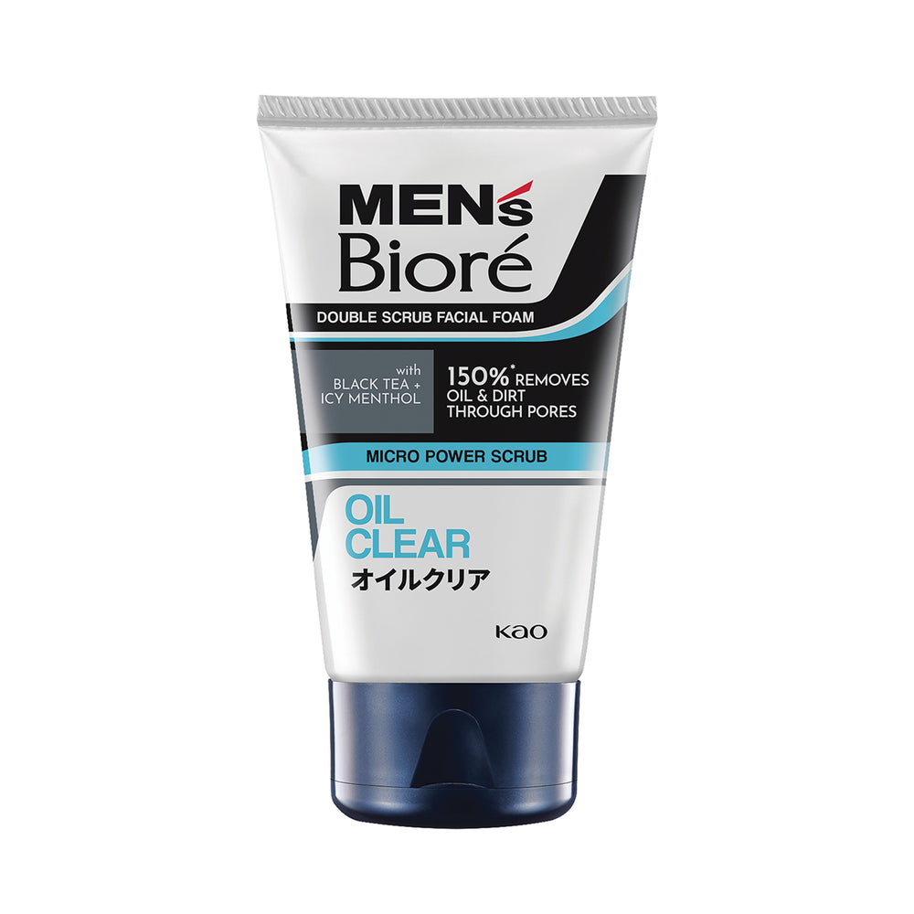 Biore Men Double Scrub Facial Foam Oil Clear 100g