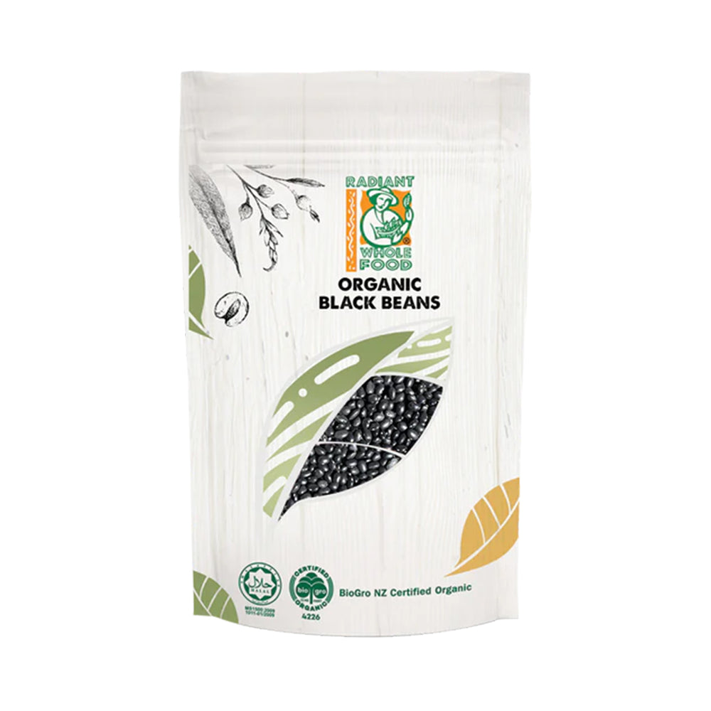 Radiant Whole Food Organic Black Beans 500g