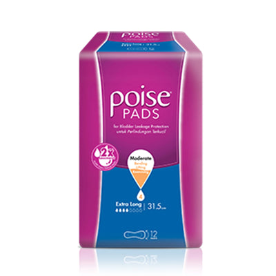 Poise Pads Extra Long 12sheets