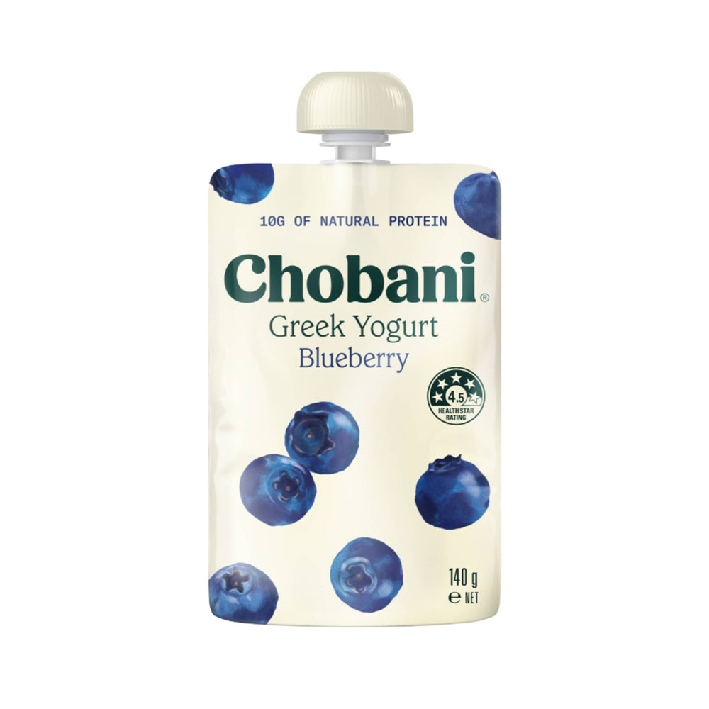 Chobani Greek Yogurt Blueberry 0% Fat Pouch 140g