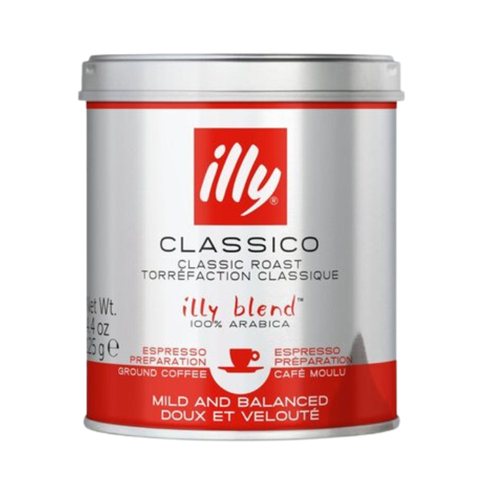 Illy Classico Classic Roast Espresso Preparation Ground Coffee 125g