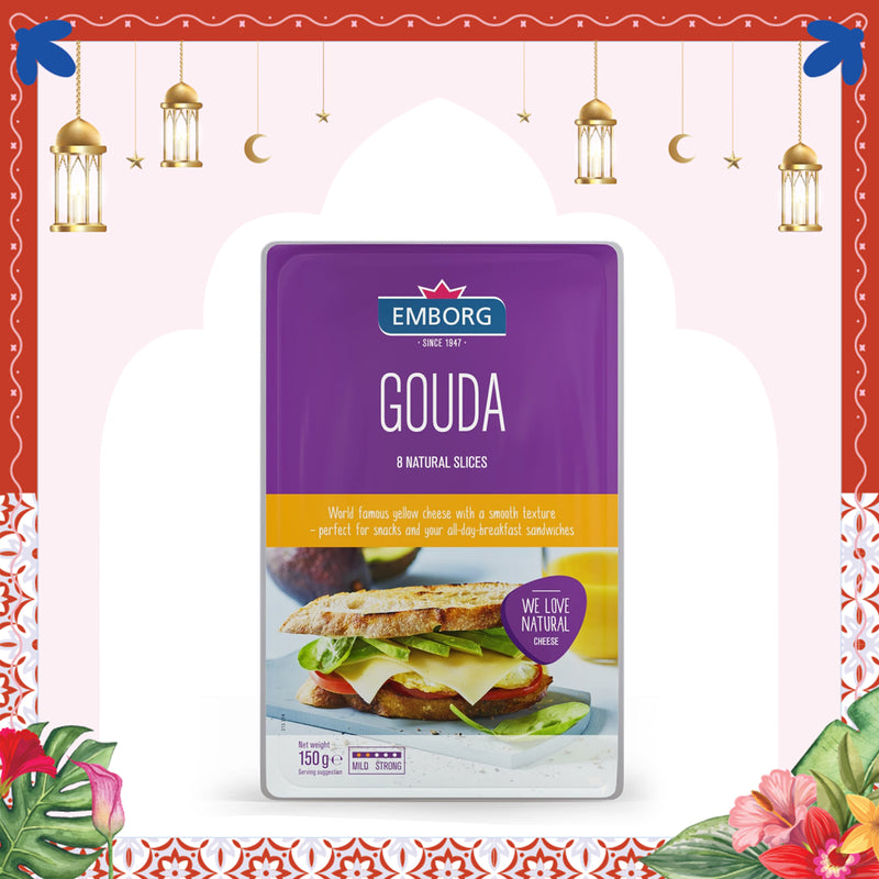 Emborg Gouda Sliced Cheese 150g