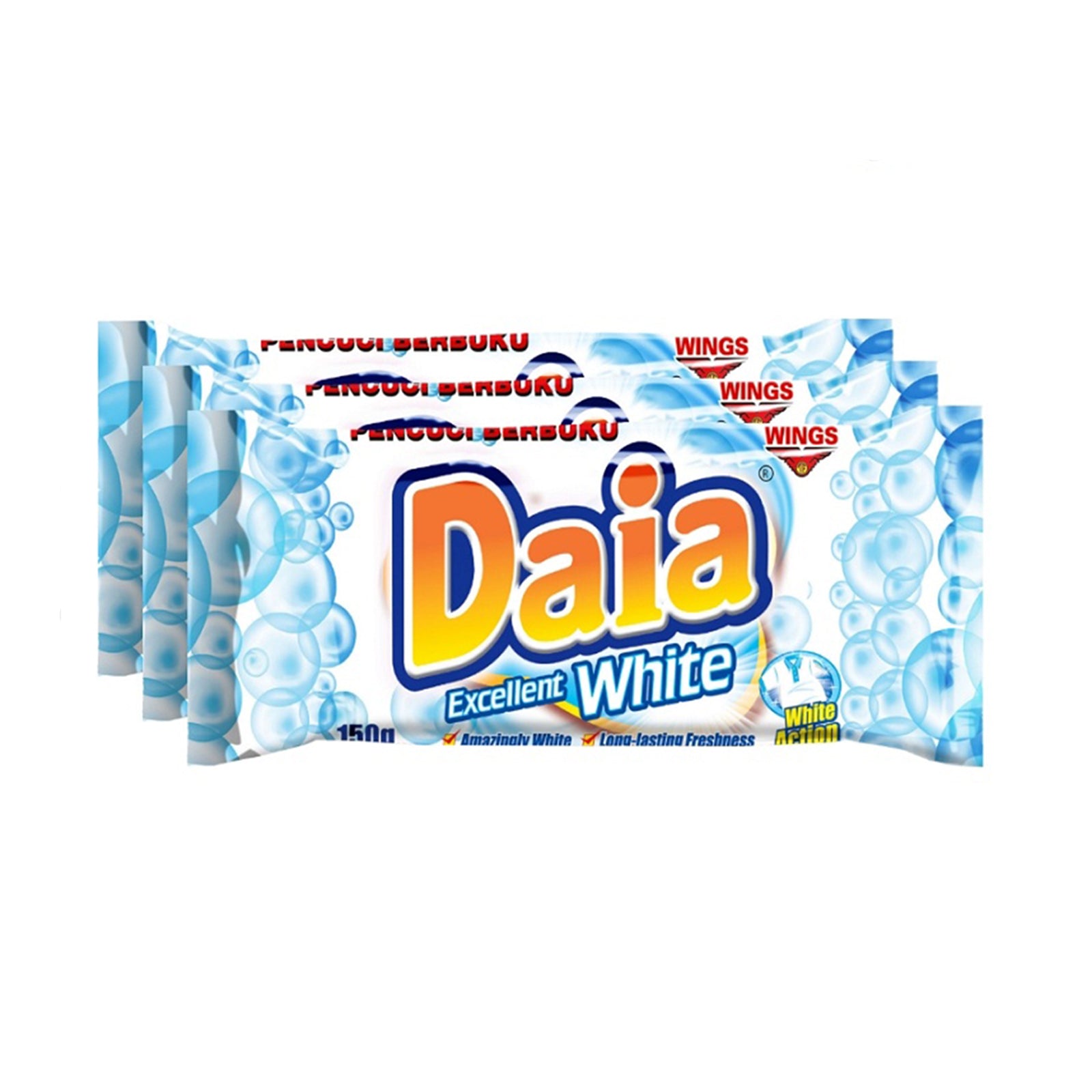 Daia Laundry Bar Detergent White 150g x 3