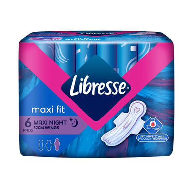 Libresse Maxi Night Secure Wings Pad 32cm x 6