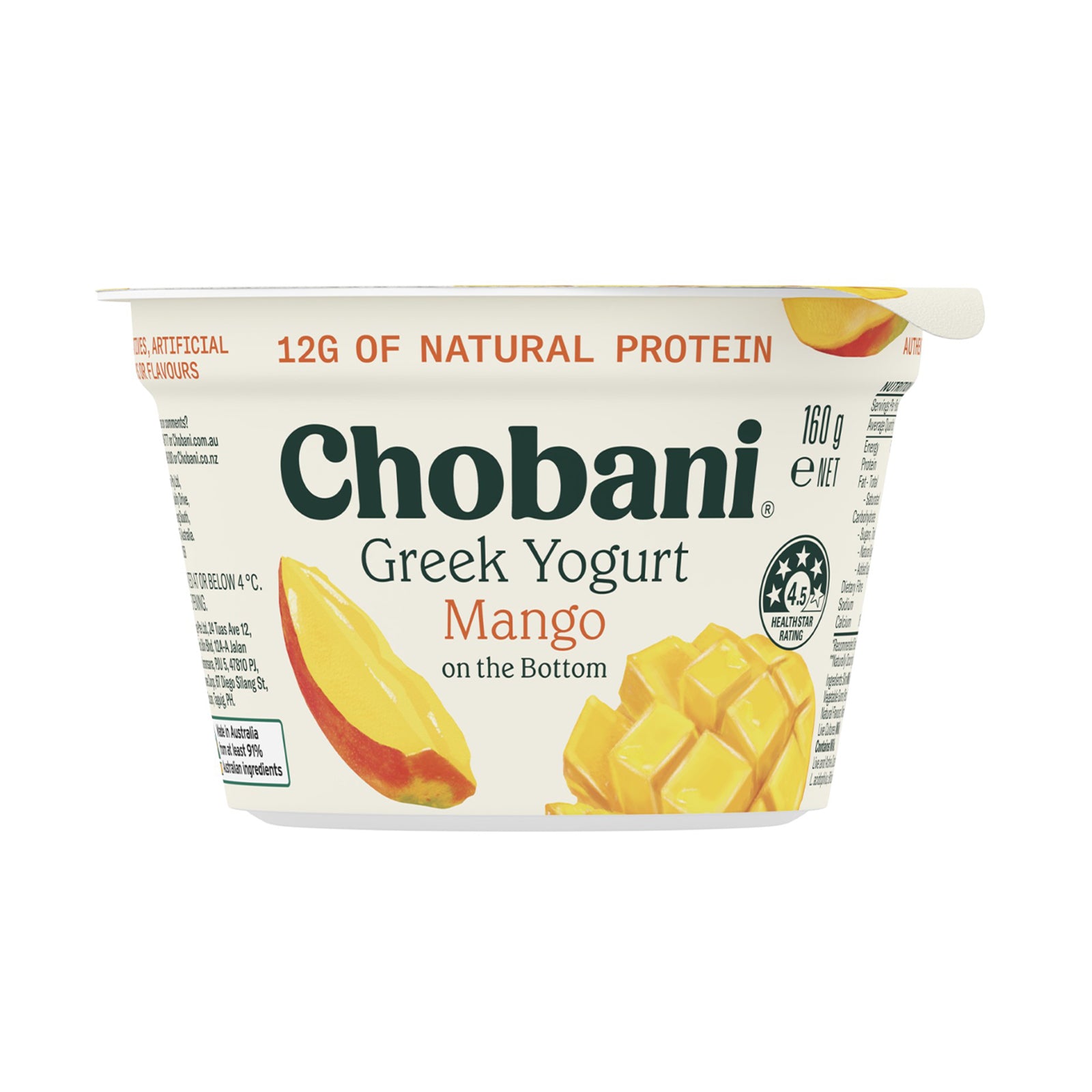 Chobani Greek Yogurt Mango 2% Fat 160g