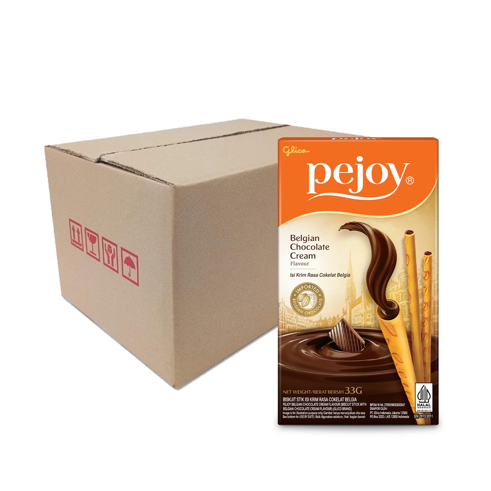 Glico Pejoy Chocolate Biscuits Stick 39g