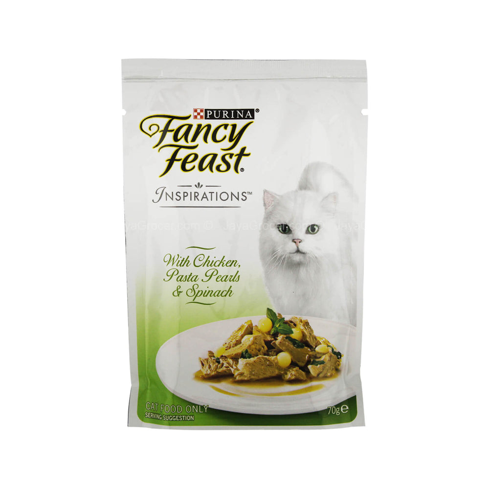Fancy Feast Inspirations with Chicken, Pasta, Pearls and Spinach 70g