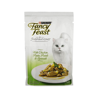 Fancy Feast Inspirations with Chicken, Pasta, Pearls and Spinach 70g
