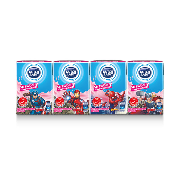 Dutch Lady Milky Marvel Strawberry Flavour UHT Milk 125ml x 4 (highest price)
