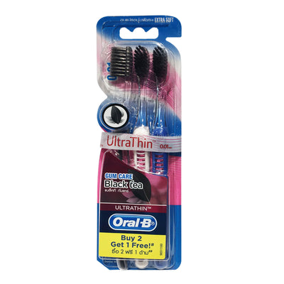 Oral B Ultrathin Black Tea B2F1 Toothbrush 3pcs/pack
