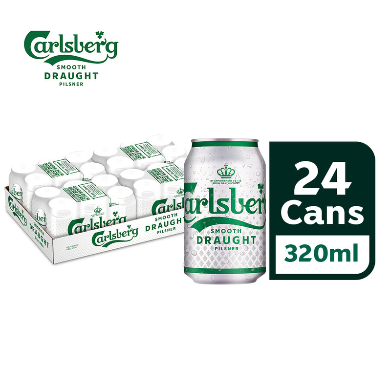 Carlsberg Smooth Draught Beer Can 320ml