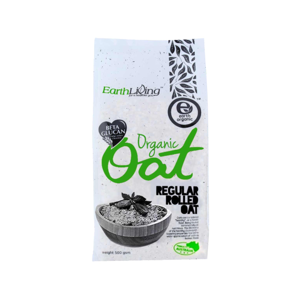 Earth Living Organic Regular Rolled Oat 500g