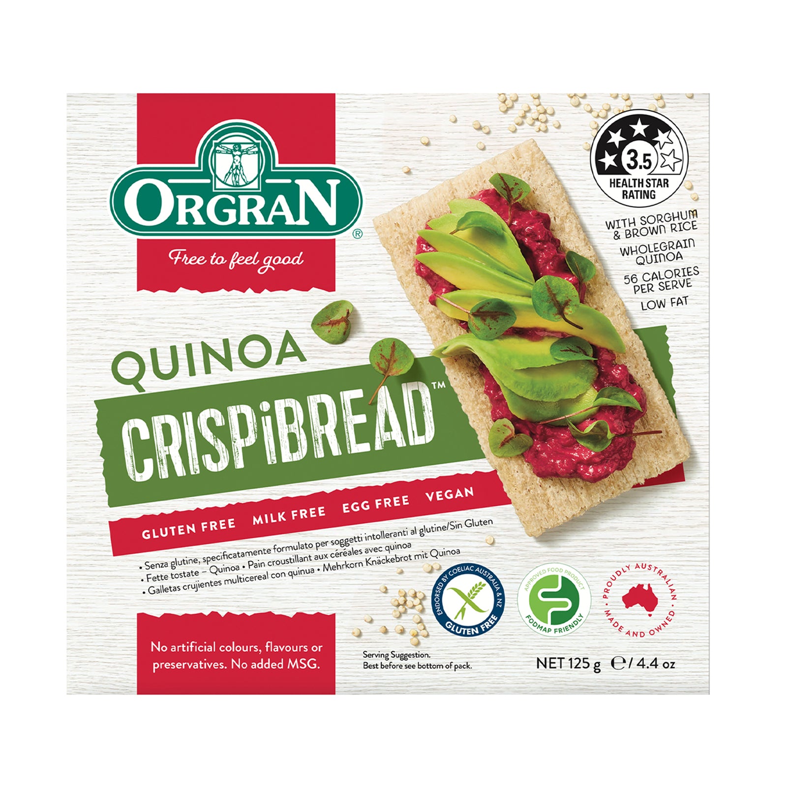 Orgran Quinoa Crispbread 125g