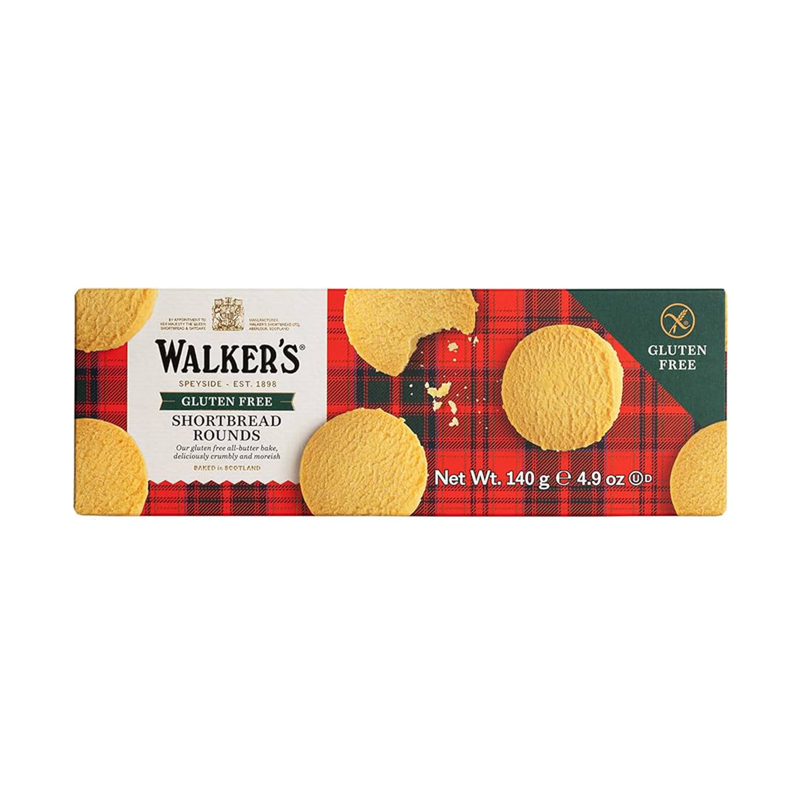 Walkers Gluten Free Shortbread Rounds 140g