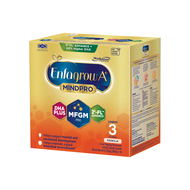 Enfagrow A+ MindPro Step 3 with MFGM Pro, DHA Pro and 2'-FL (Vanilla) 2.32kg