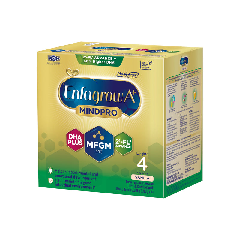 Enfagrow A+ MindPro Step 4 with MFGM Pro, DHA Pro and 2'-FL (Vanilla) 2.32kg