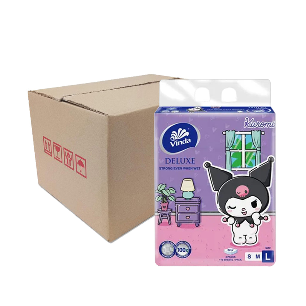 Vinda Deluxe 3ply Facial Tissues Soft Pack 110pcs x 4