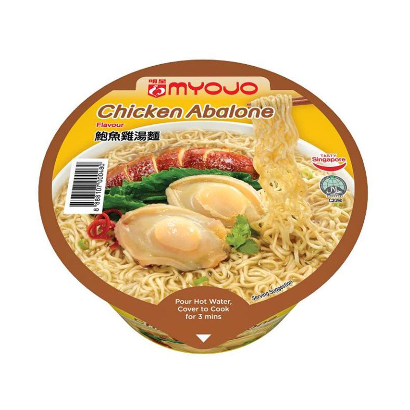 Myojo Instant Noodle Bowl Chicken Abalone 80g