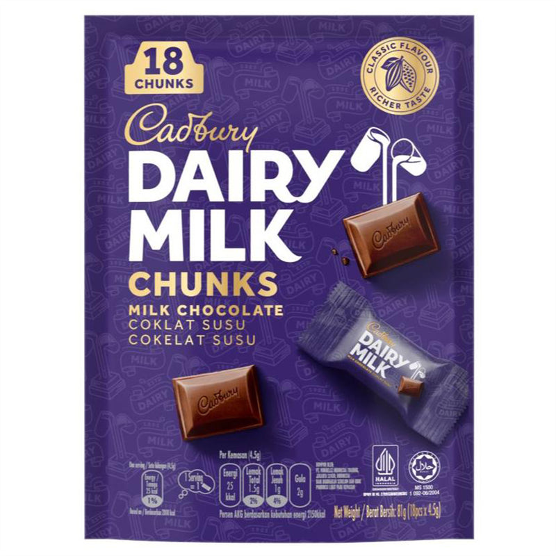 Cadbury Dairy Milk Chunks Mini Chocolate 81g