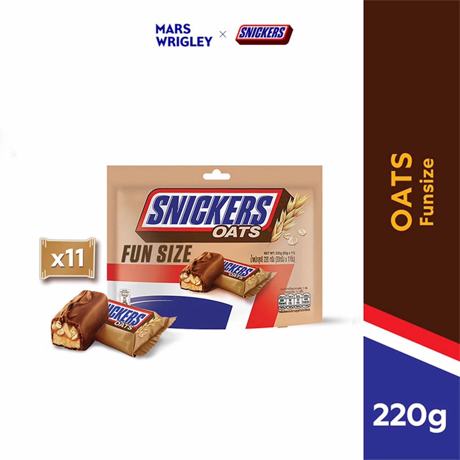 Snickers Fun Size Oats Chocolate Bar 220g