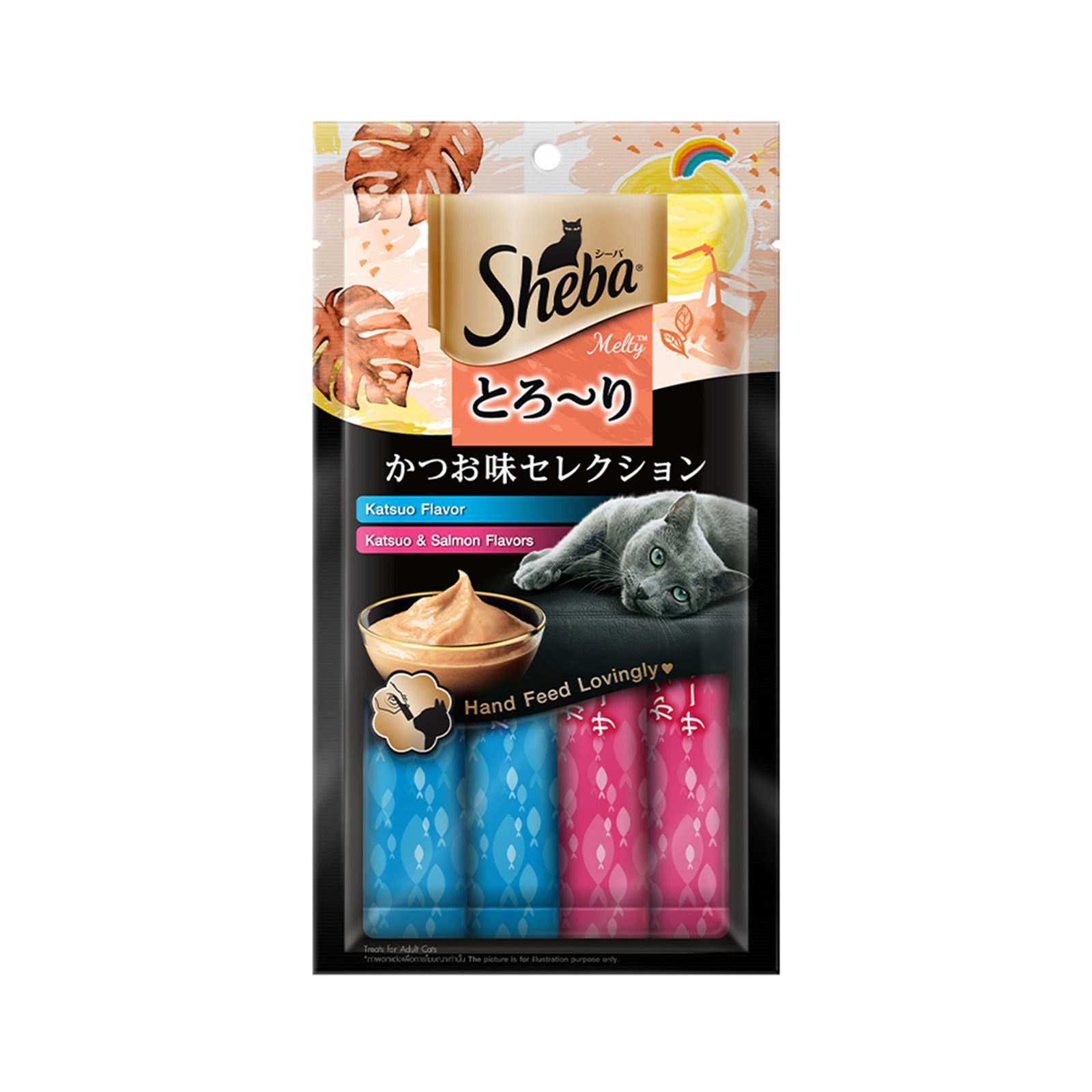Sheba Melty Katsuo And Katsuo Salmon Flavours 48g