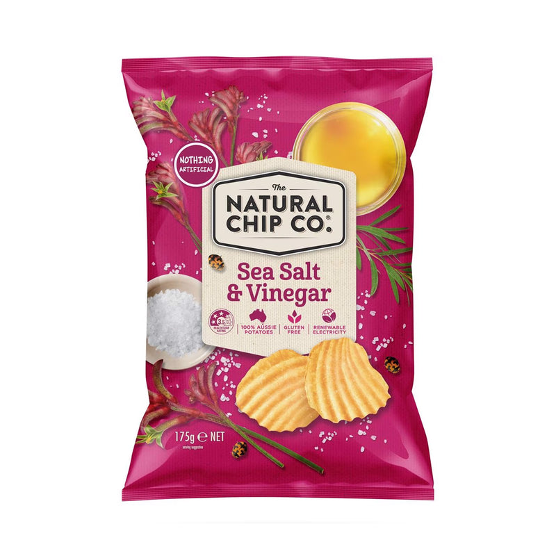 Natural Chip Co Sea Salt and Vinegar Potato Chips 175g