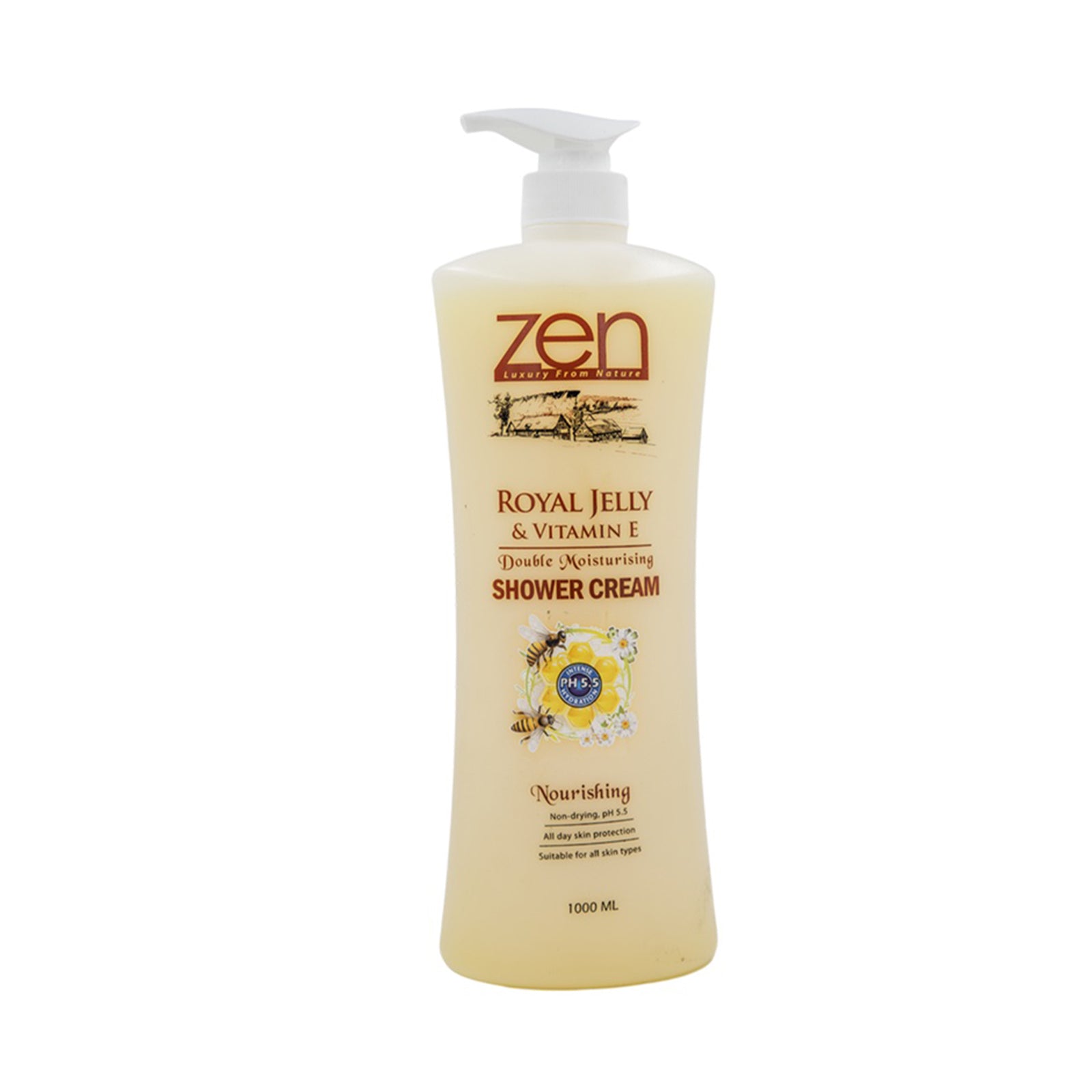 Zen Royal Jelly with Vitamin E Shower Cream 1000ml