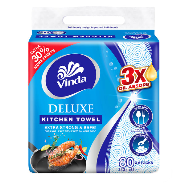 Vinda Deluxe Kitchen Towel 80sheet x 6 (highest price)