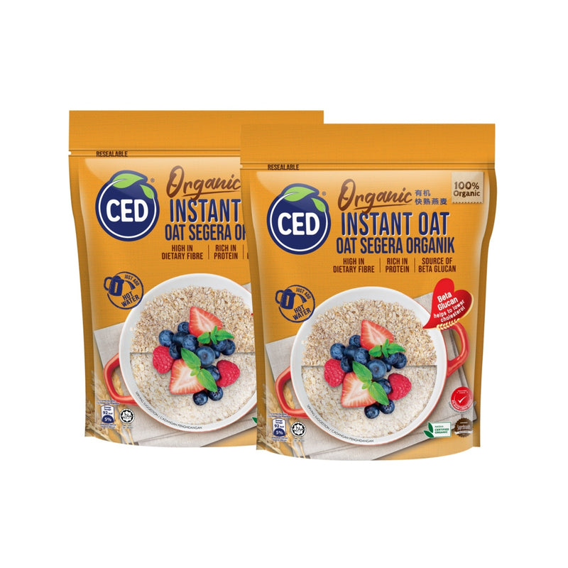 CED Organic Instant Rolled Oat (Twinpack) 500g x 2