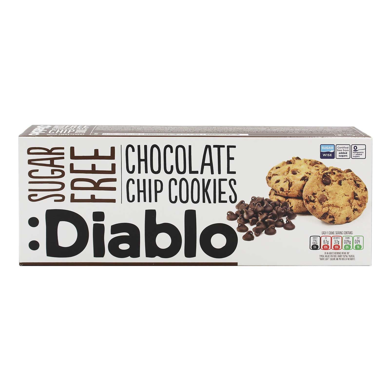 Diablo Chocolate Chip Cookies 130g