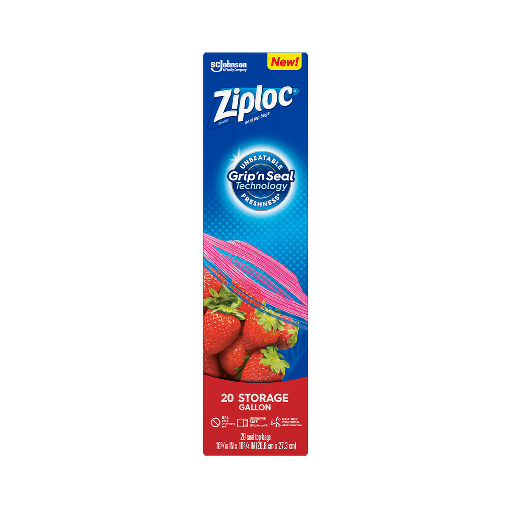 Ziploc Storage Gallon Bags 20pcs/pack
