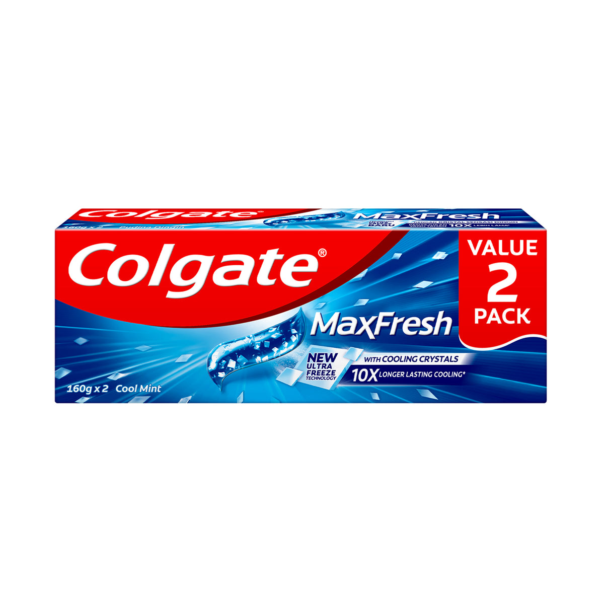 Colgate Max Fresh Cool Mint Toothpaste 160g x 2