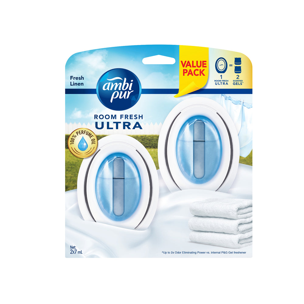 Ambi Pur Bathroom Freshener Linen 7ml x 2