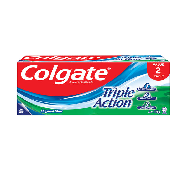 Colgate Triple Action Toothpaste Twinpack 175g x 2 (highest price)