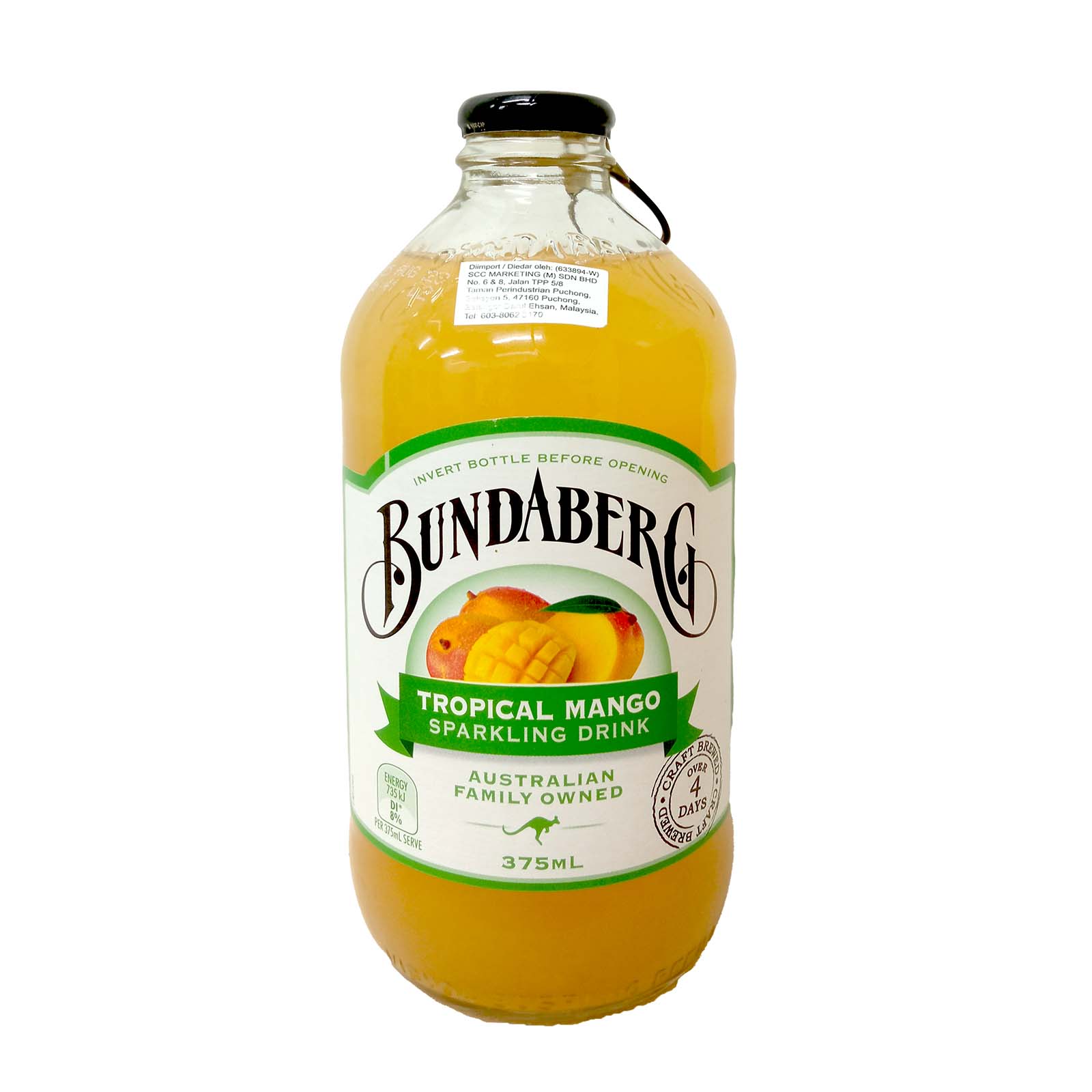 Bundaberg Tropical Mango Sparkling Drink 375ml