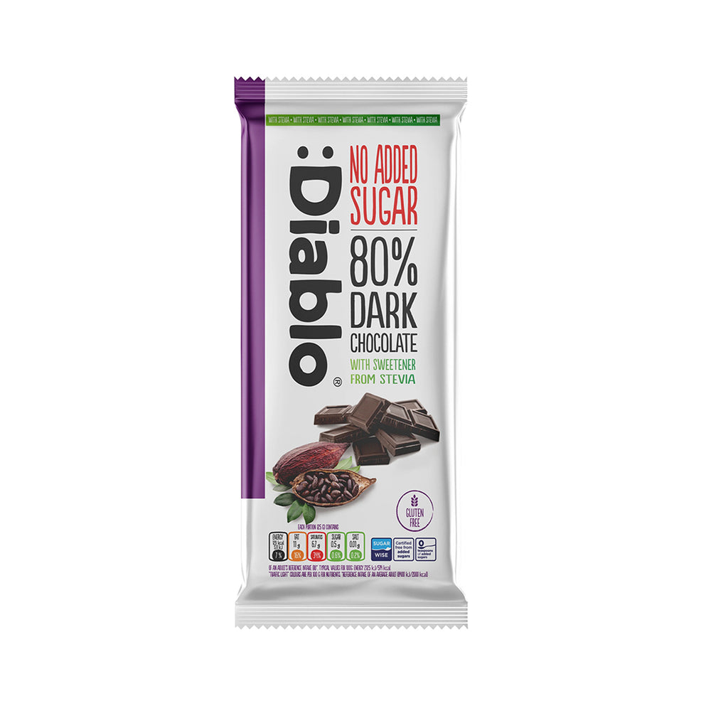 Diablo Stevia Dark Choco 80% 75g
