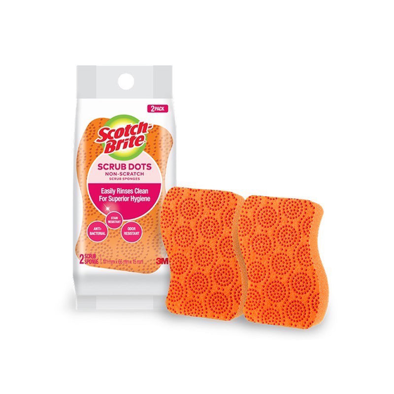 Scotch Brite Dot Non-Scratch Scrub Sponges 2pcs/pack