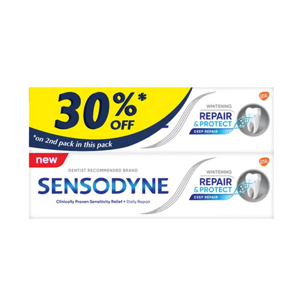 Sensodyne Repair and Protect Whitening Toothpaste 100g x2