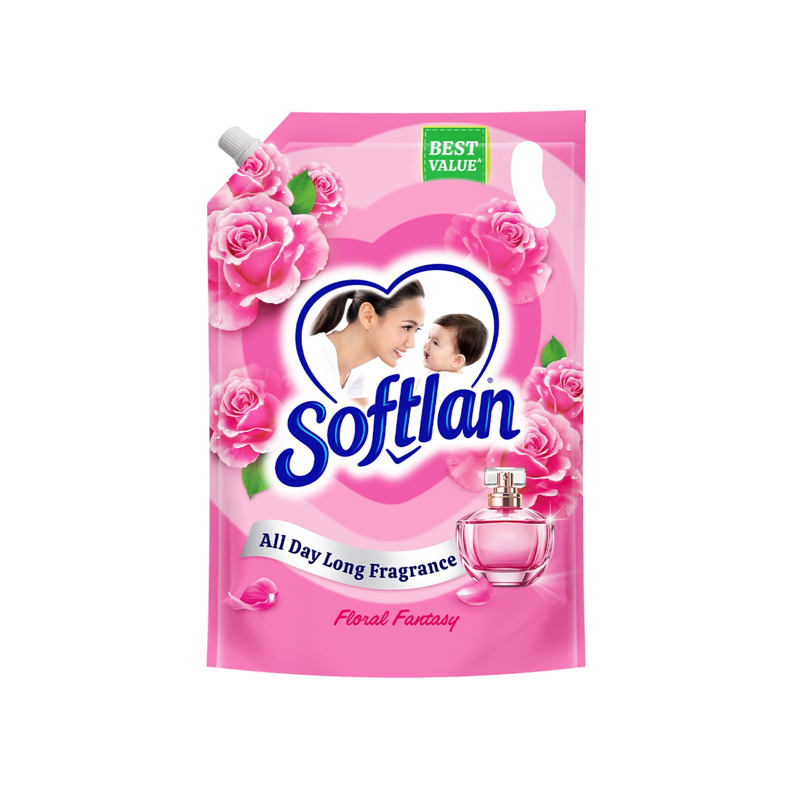 Softlan Floral Fresh Fabric Softener Refill 1.4L