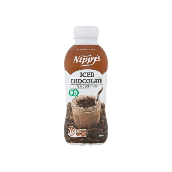 Nippys uht milk iced choc 500ml btl