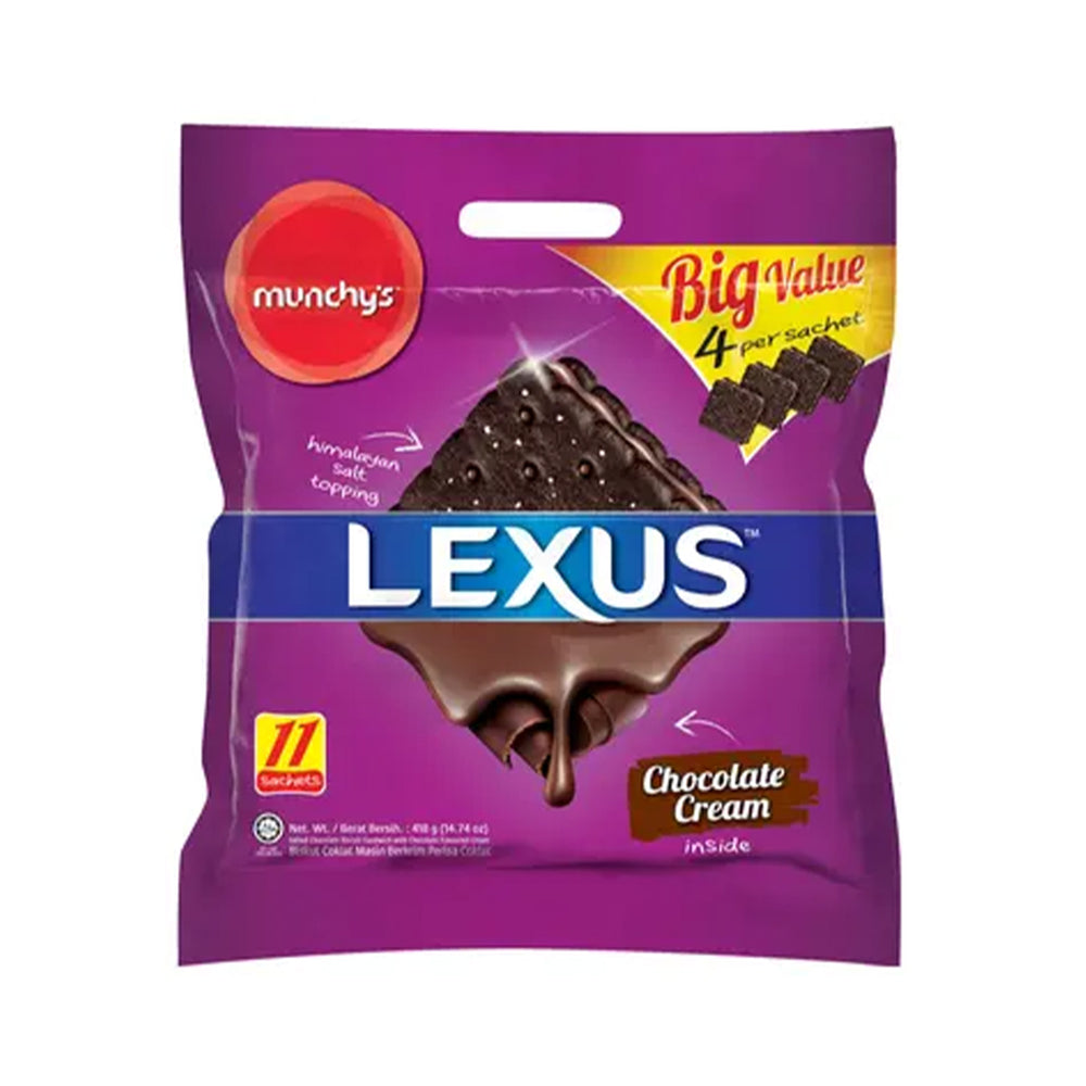 Lexus Salted Chocolate Sandwich Biscuits 418g