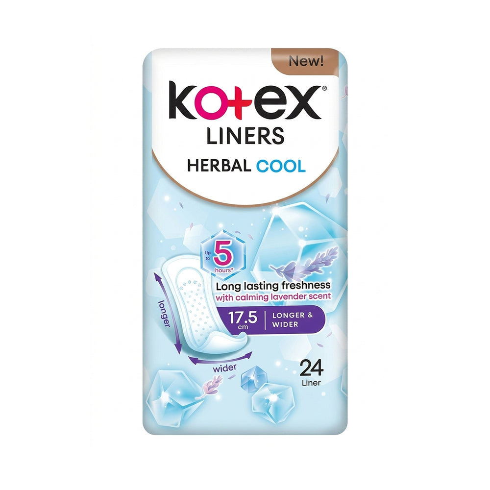 Kotex Liner Herbal Cool Long and Wider Unscented 24sheets