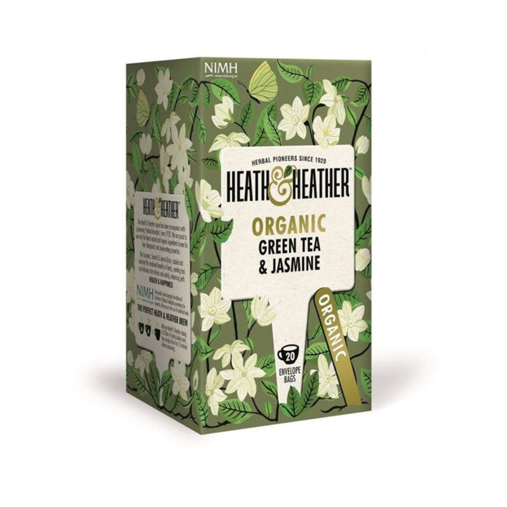 Heath and Heather Organic Green Tea and Jasmine Tea 20pcs/pack