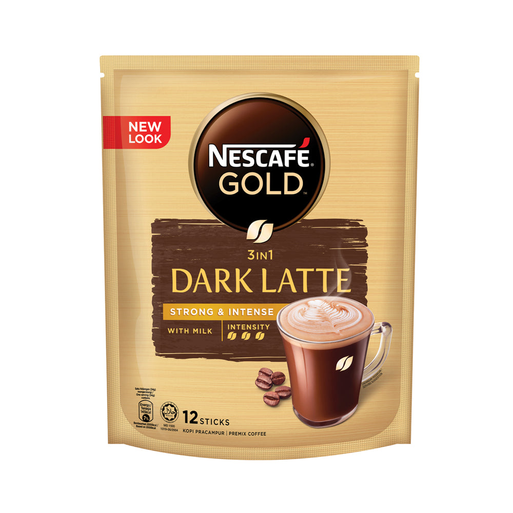 Nescafe Gold 3 in 1 Dark Latte 34g x 12