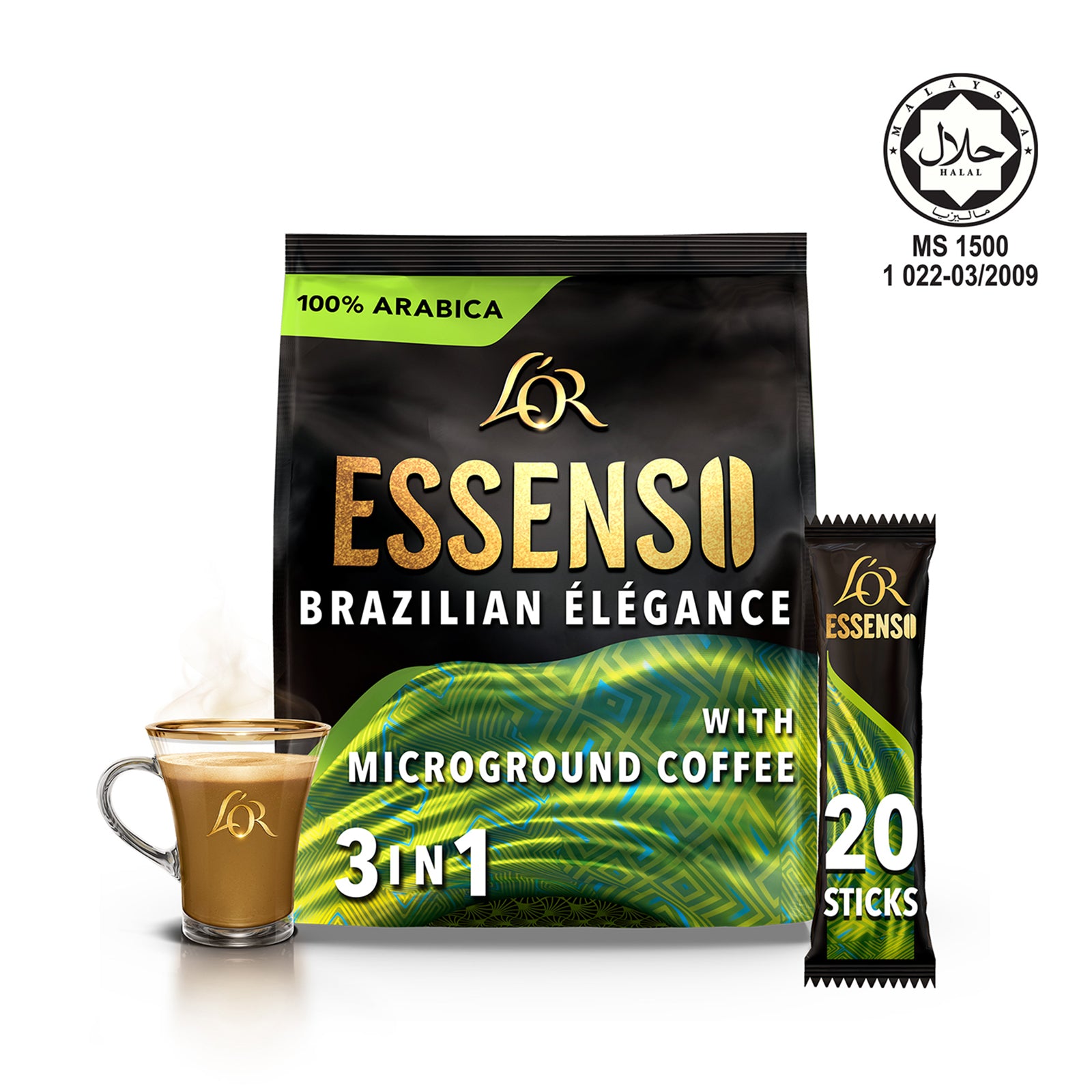 Lor Essenso Microground Coffee 3 in 1 Brazilian Elegance 25g x 20