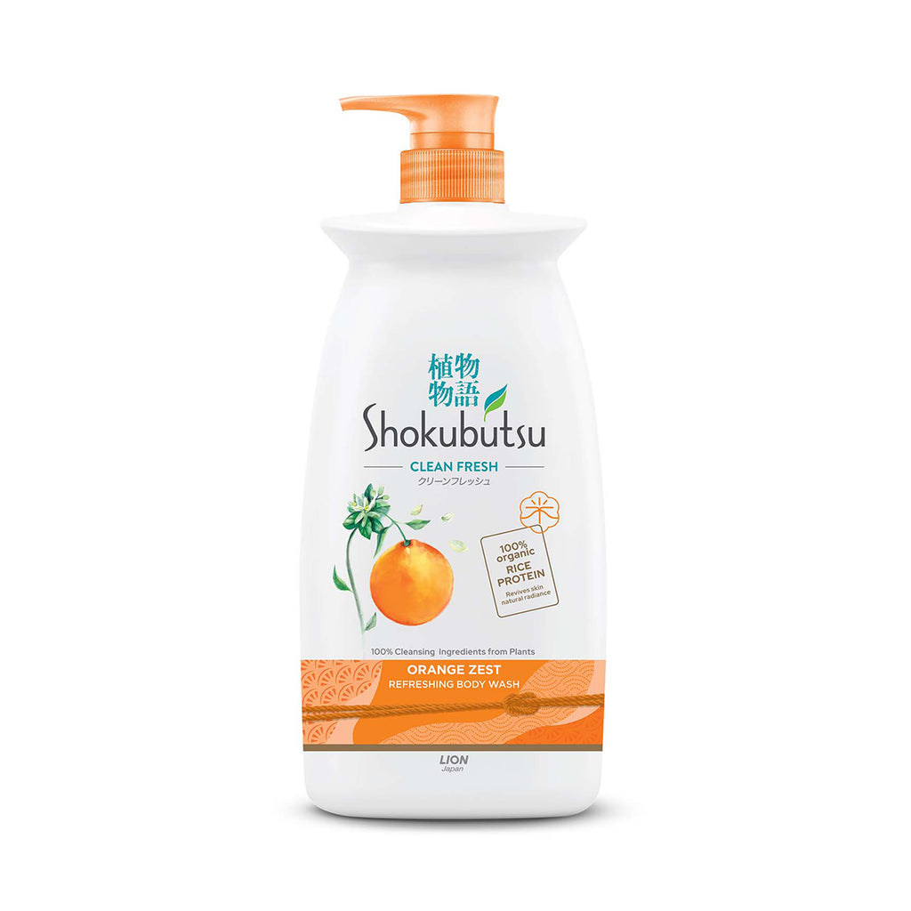 Shokubutsu Body Wash Orange Zest Scent 900g