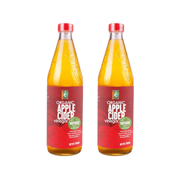 Radiant Organic Apple Cider Vinegar 750ml x 2 (highest price)