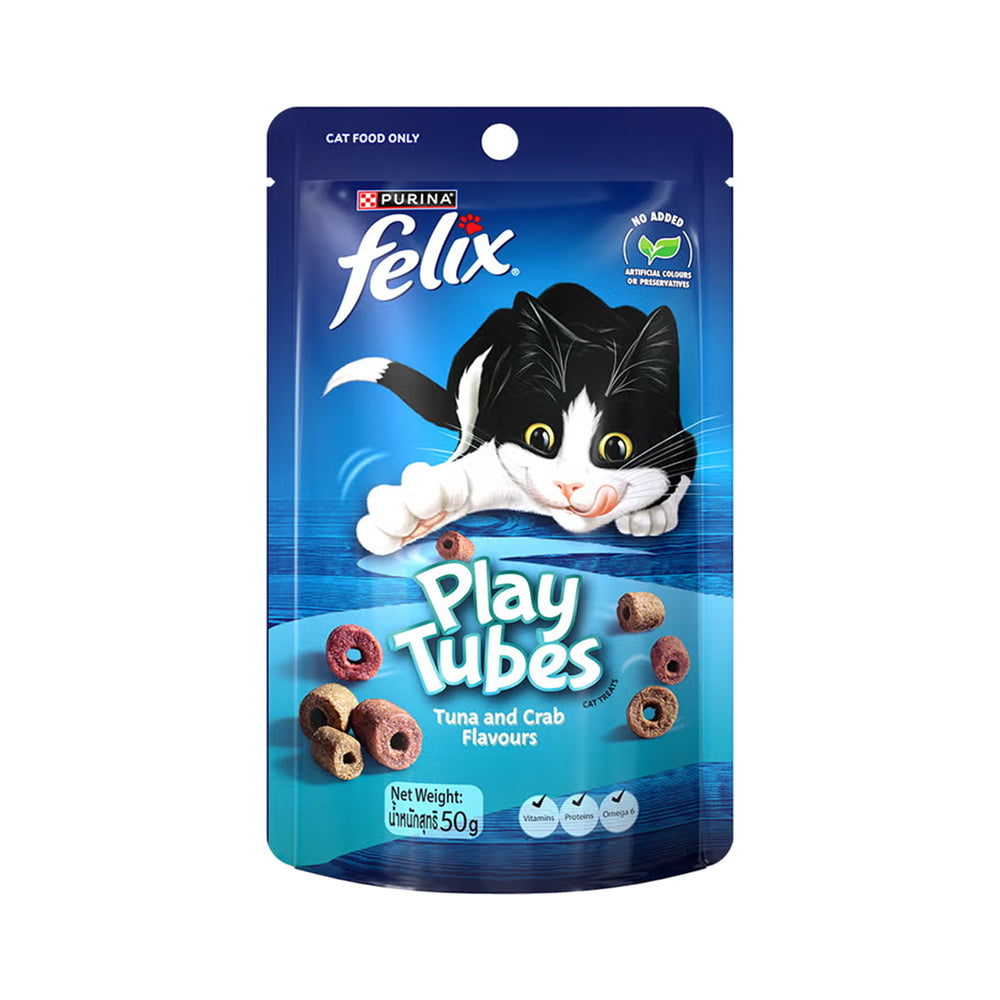 Felix Play Tubes Tuna & Crab Cat Treats 50g